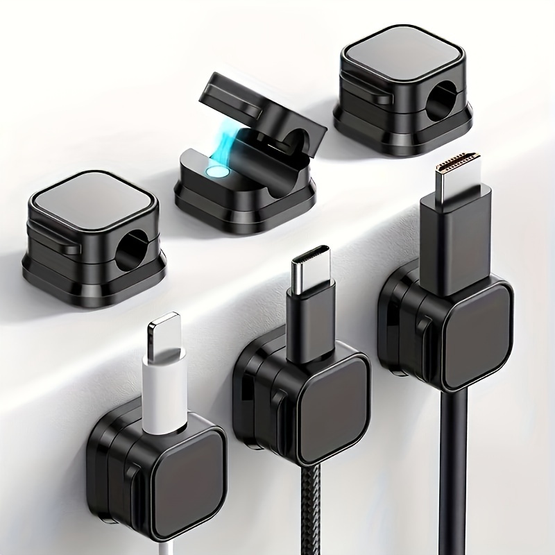 Car Cable Organizer - 6/12Pcs PP Magnetic Cable Clips Adjustable