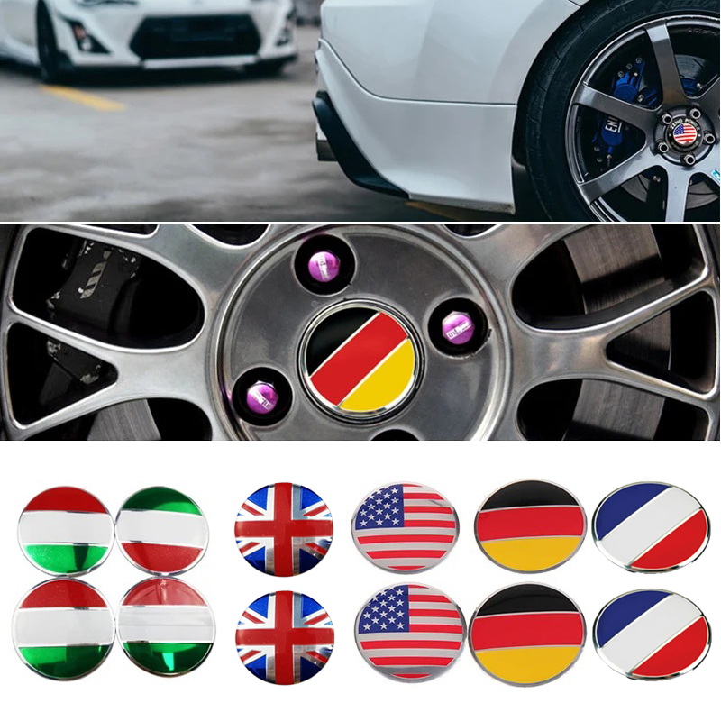 Car Accessories Uk - 4Pcs UK USA German France Italy