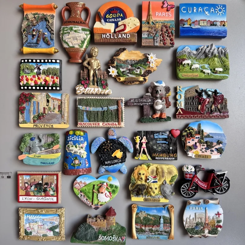 Car Accessories Bali - Fridge magnets world tourist souvenir Thailand