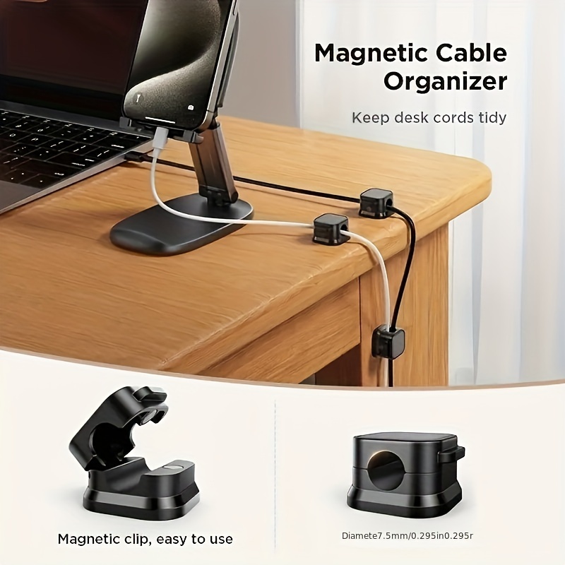 6/12Pcs PP Magnetic Cable Clip - Car Cable Organizer avaliação e preço