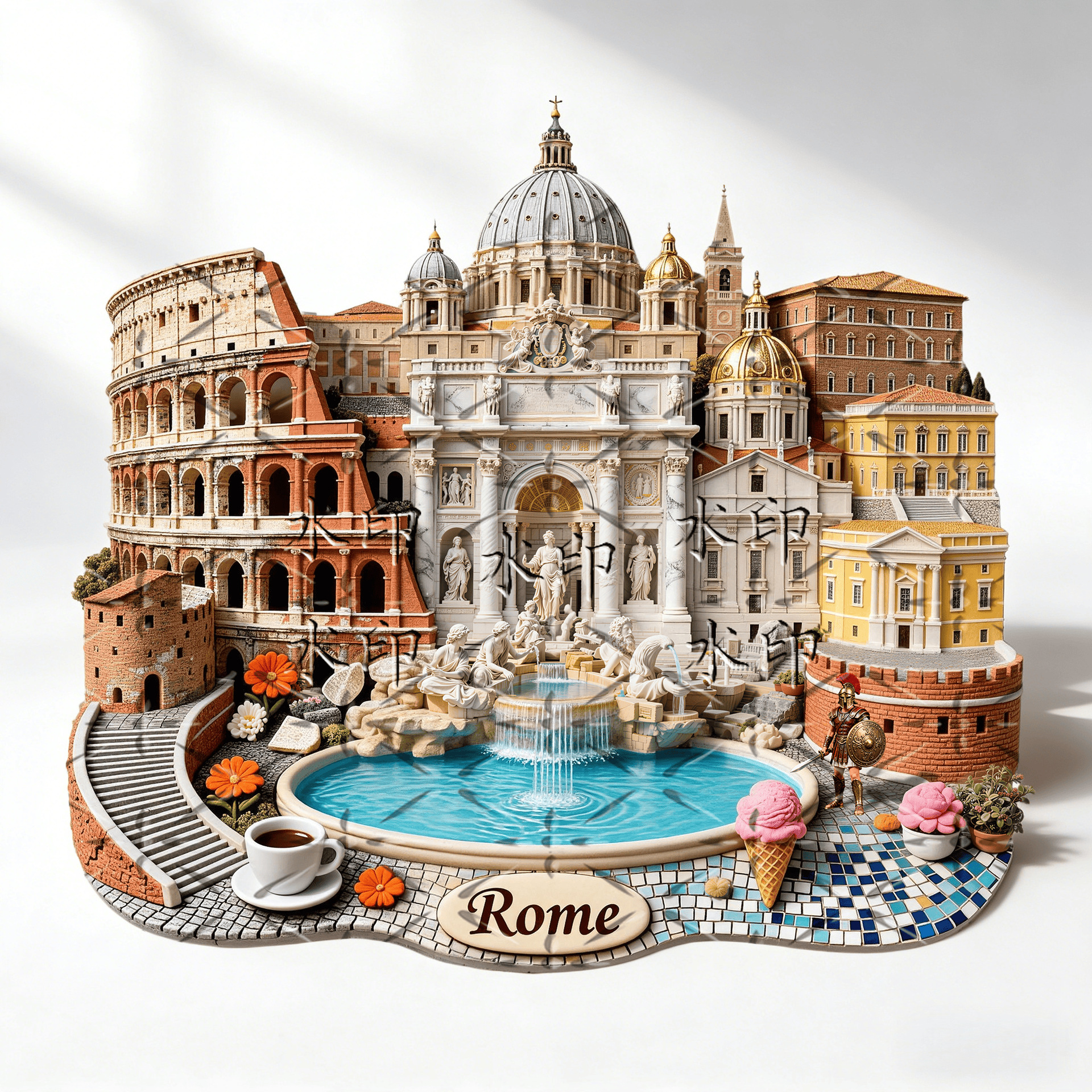Italy Rome Panorama Landmark M - Car Accessories Bali avaliação e preço
