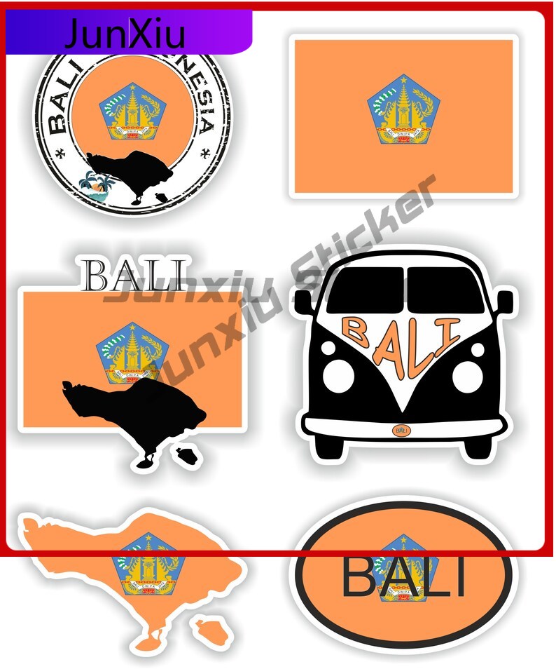 Bali Indonesia Flag Vinyl Deca - Car Accessories Bali avaliação e preço