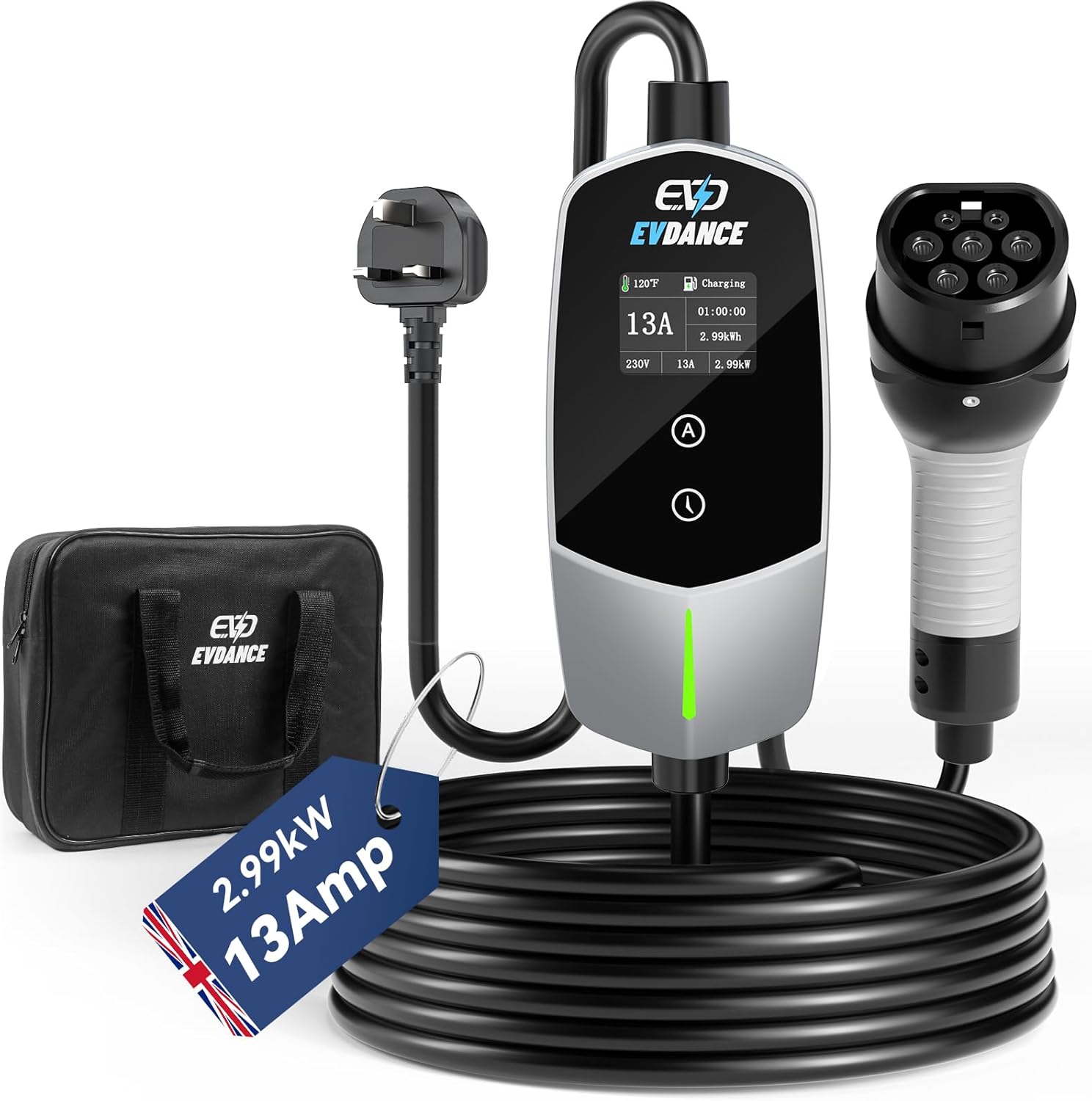 EVDANCE Portable EV Charger Ty - Car Accessories Uk avaliação e preço