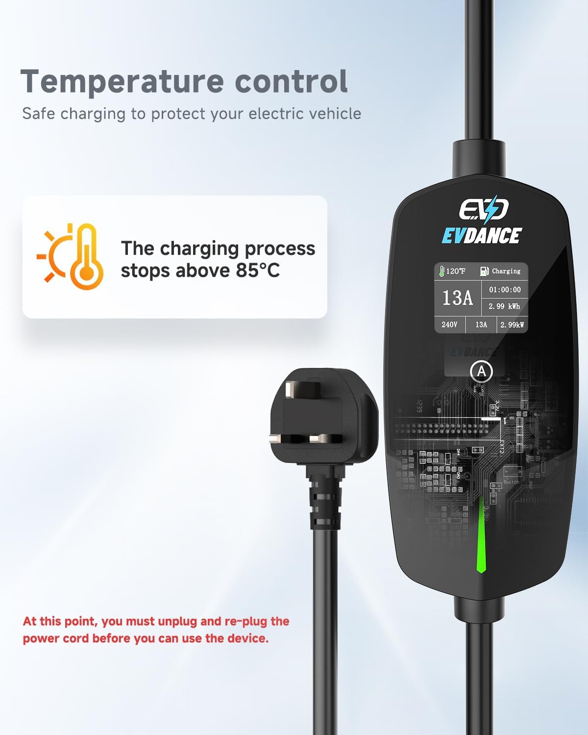 EVDANCE Portable EV Charger Ty - Car Accessories Uk avaliação e preço