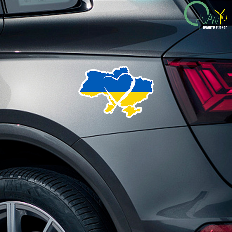 Sign Car Sticker Ukraine Sunfl - Car Accessories Uk avaliação e preço