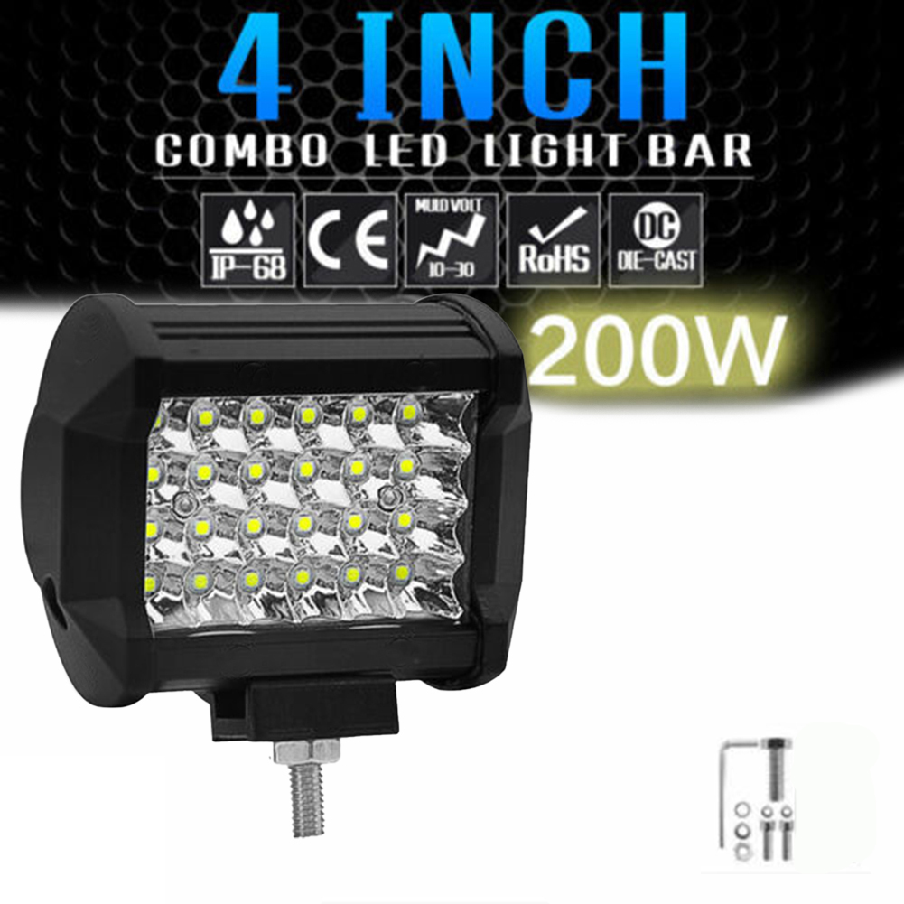 Car LED Bar Work Light 72W Squ - Car Accessories For Night Driving avaliação e preço