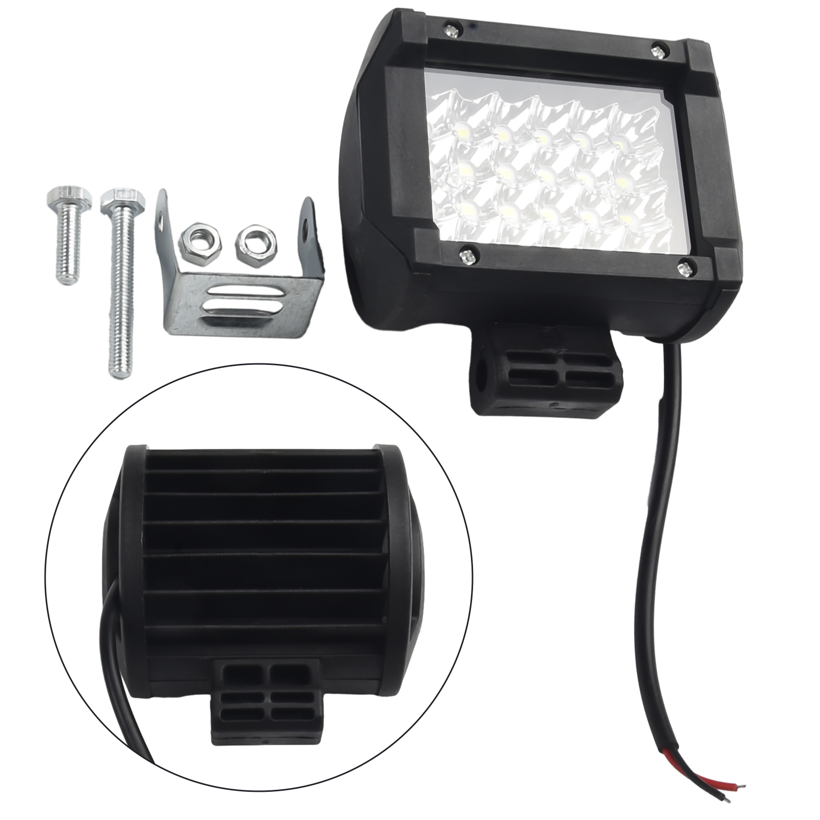 Car LED Bar Work Light 72W Squ - Car Accessories For Night Driving avaliação e preço