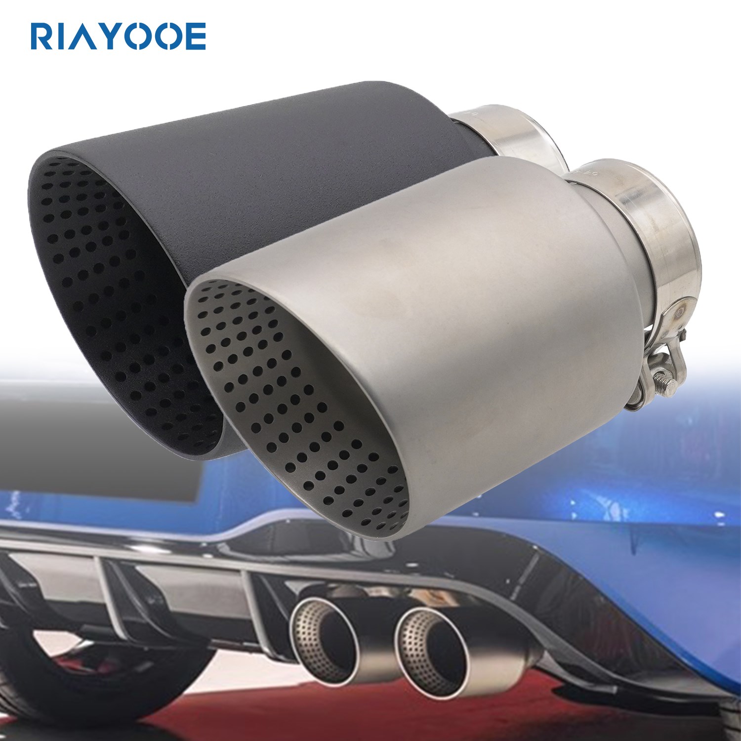 Car Exhaust Muffler Tips pipe  - Car Accessories Sound System avaliação e preço
